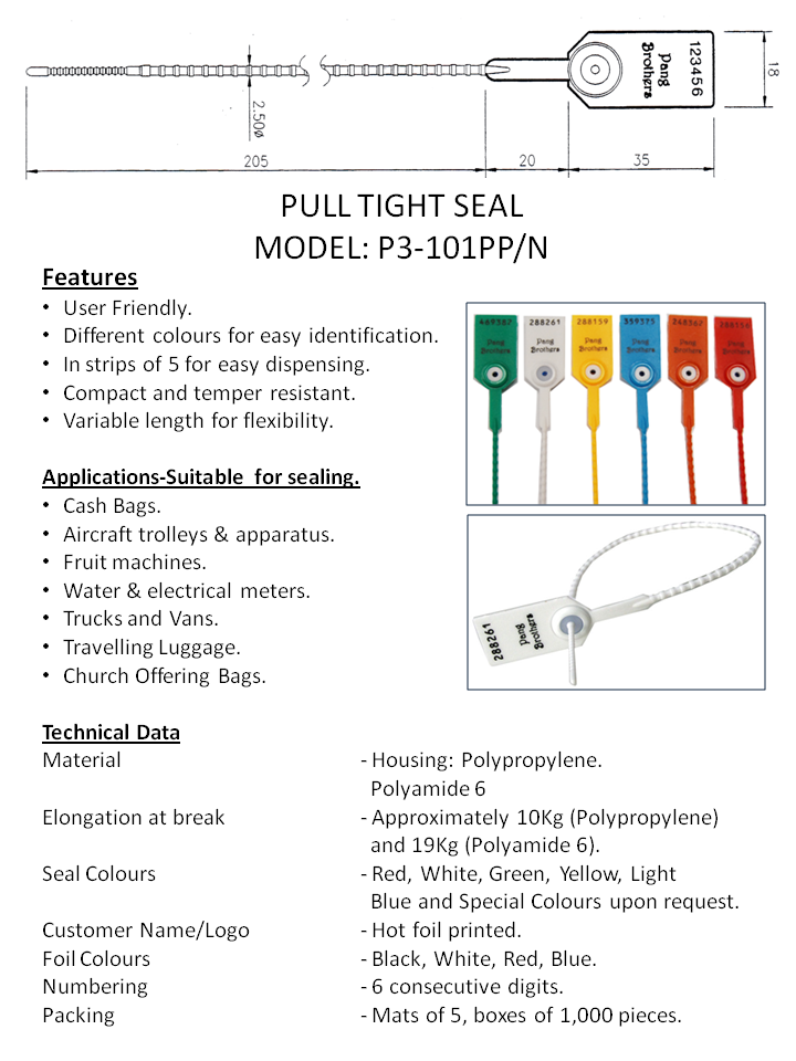 PULL TIGHT SEAL - MODEL: P3-101PP